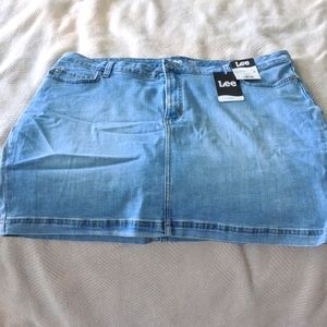 Light Blue Denim Skort